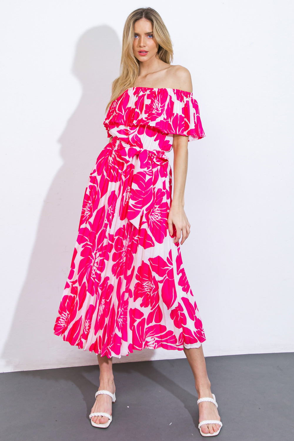 LOVE SCRIPT WOVEN MIDI DRESS Flying Tomato